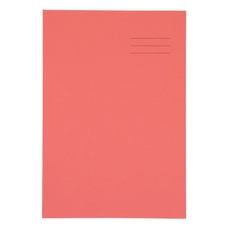 Classmates A4+ Exercise Book 48 Page, 12mm Ruled With Margin / Plain Alternate, Red - Pack of 50
